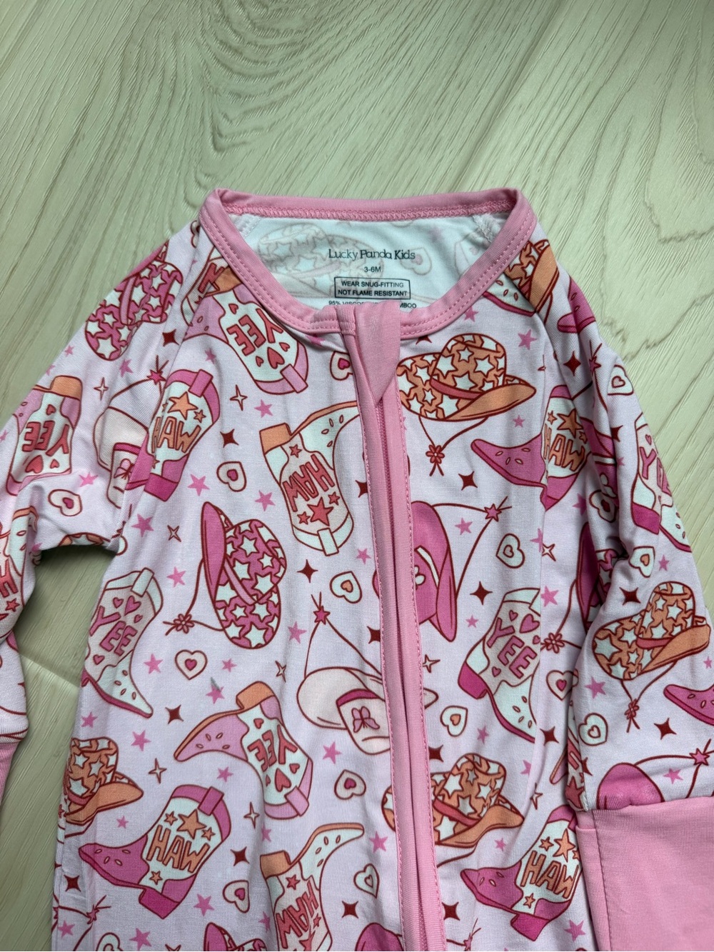 Lucky Panda Kids - Bamboo Baby Patterned Zip Onesies BUNDLE, 3-6 months, NEW - Picture 2 of 4
